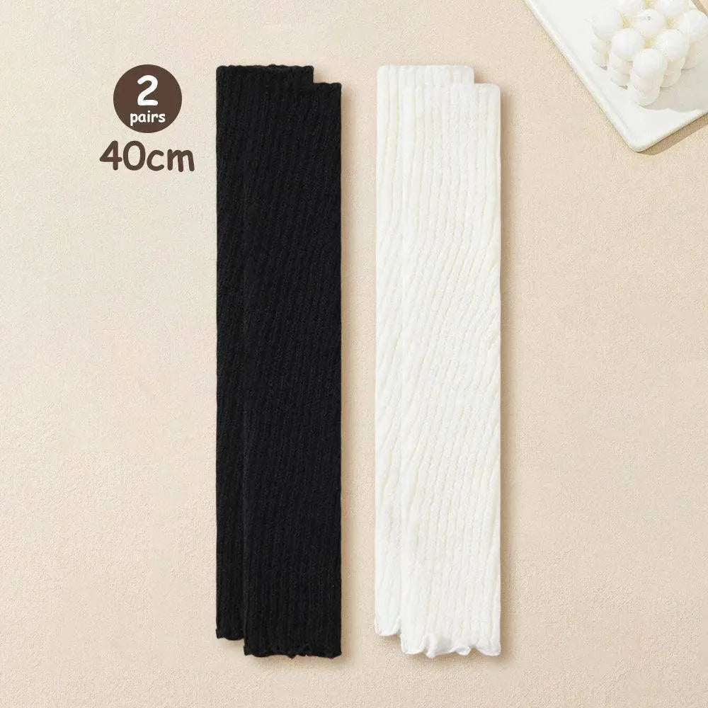 Lolita Leg Warmers Women Long Socks Knitted Warm Foot Cover White Arm Warmer Ladies Autumn Winter Crochet Socks Boot Cuffs SS69 19.69 2 Pairs 6 / One Size