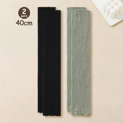 Lolita Leg Warmers Women Long Socks Knitted Warm Foot Cover White Arm Warmer Ladies Autumn Winter Crochet Socks Boot Cuffs SS69 18.69 2 Pairs 9 / One Size