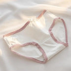 M-XL women's Cotton Underwear Girls Cute Bow Briefs Mid-Waist Seamless Panties Fashion Solid Color Underpants Female Lingerie SS69