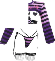 MEOWCOS  Set Bikini Short Tops Panty with Stockings - SS69