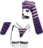 MEOWCOS  Set Bikini Short Tops Panty with Stockings - SS69