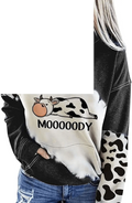 Moody Cow Cute Hoodie Long Sleeve Sweatshirt with Pockets - SS69