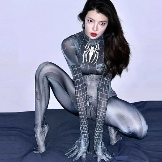 Movie Marvel Spiderman Cosplay Costume Women Superhero Spider Venom Cos Jumpsuits Sexy Bodsuit Halloween Carnival Party Outfits SS69