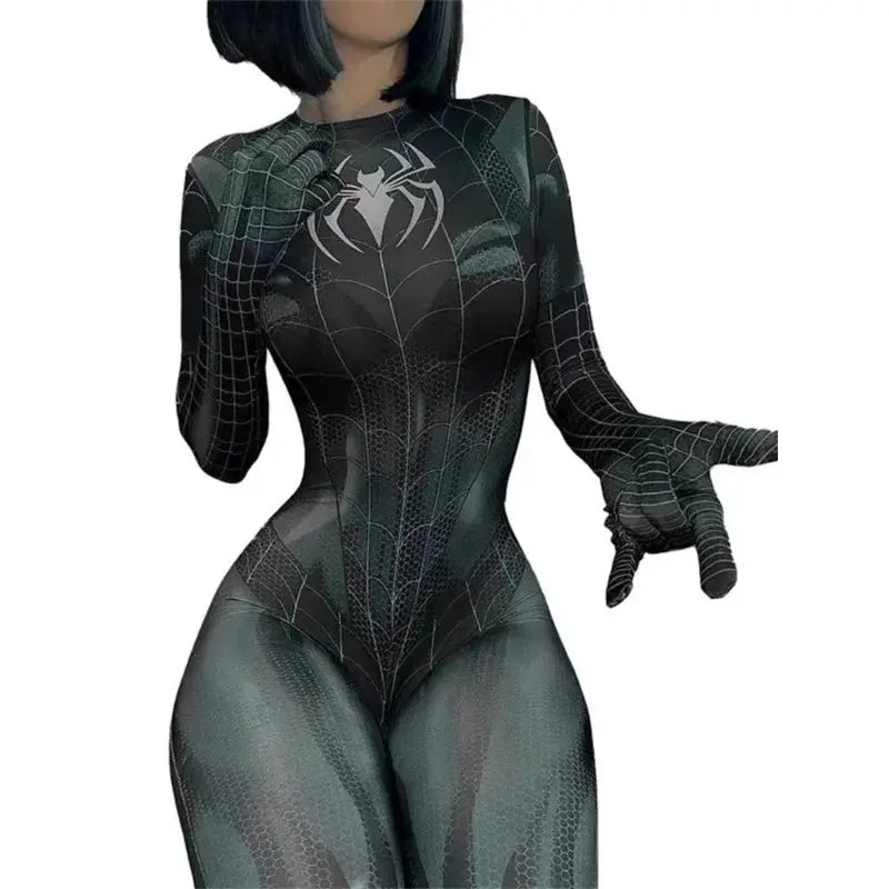 Movie Marvel Spiderman Cosplay Costume Women Superhero Spider Venom Cos Jumpsuits Sexy Bodsuit Halloween Carnival Party Outfits SS69