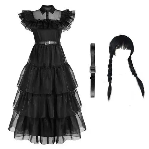 Movie Wednesday Cosplay Dresses Wednesday Addams Cosplay Costume - SS69