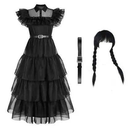 Movie Wednesday Cosplay Dresses Wednesday Addams Cosplay Costume - SS69