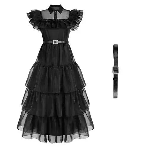 Movie Wednesday Cosplay Dresses Wednesday Addams Cosplay Costume - SS69