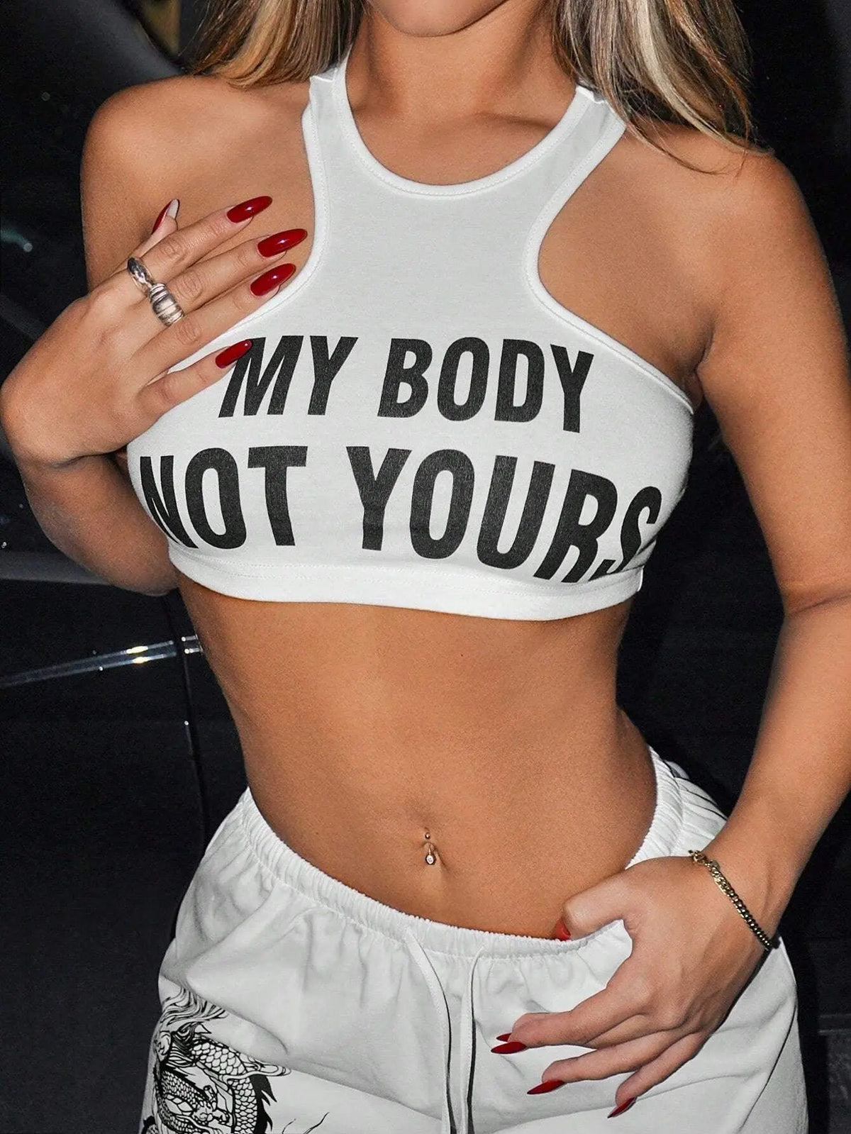 My Body, Not Yours Slogan & Graphic Design | Tank Top - SS69