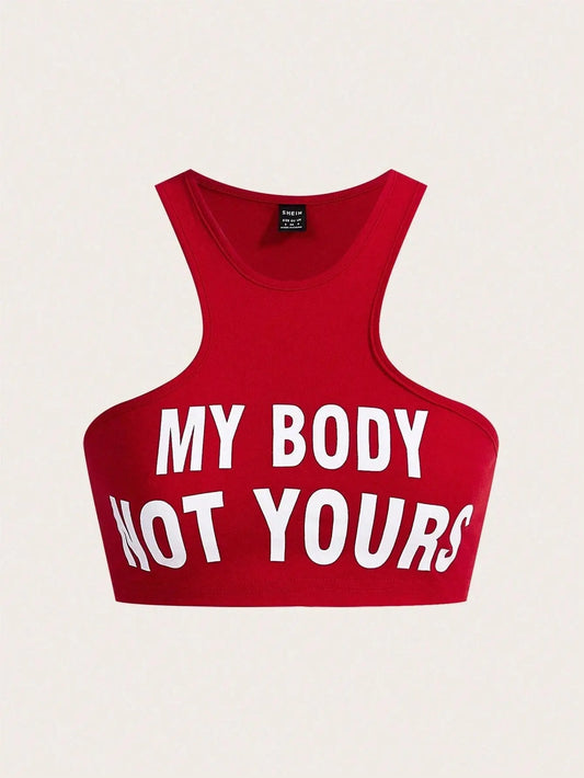 My Body, Not Yours Slogan & Graphic Design | Tank Top - SS69
