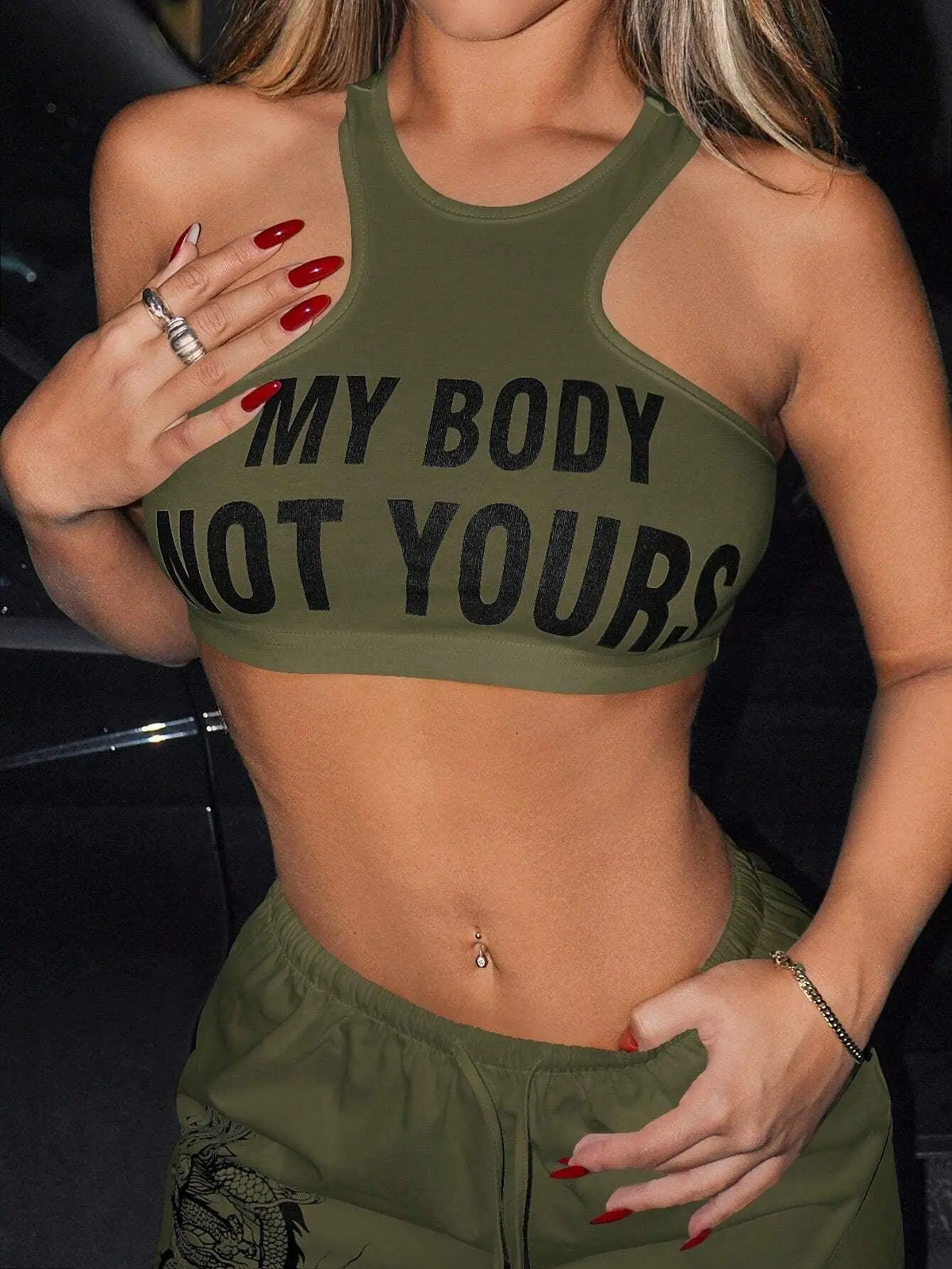 My Body, Not Yours Slogan & Graphic Design | Tank Top - SS69