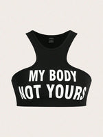 My Body, Not Yours Slogan & Graphic Design | Tank Top - SS69