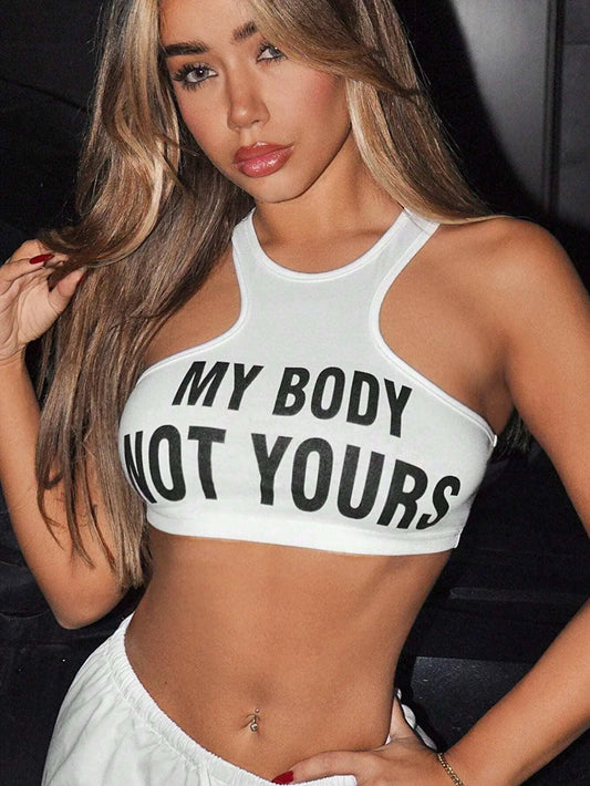 My Body, Not Yours Slogan & Graphic Design | Tank Top - SS69