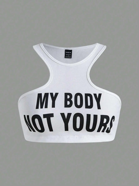 My Body, Not Yours Slogan & Graphic Design | Tank Top - SS69