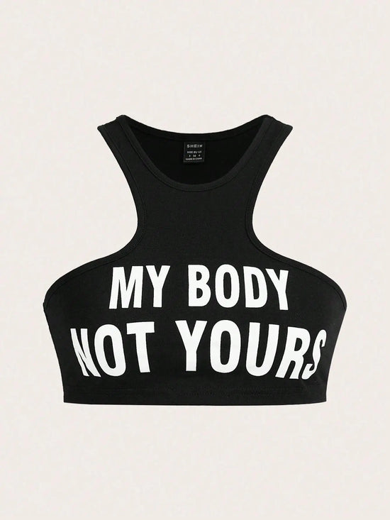 My Body, Not Yours Slogan & Graphic Design | Tank Top - SS69
