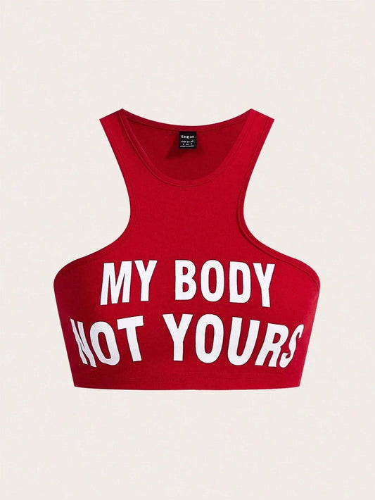 My Body, Not Yours Slogan & Graphic Design | Tank Top - SS69