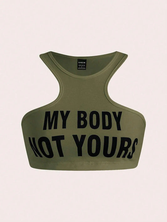 My Body, Not Yours Slogan & Graphic Design | Tank Top - SS69