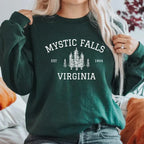 Mystic Falls Virginia Sweatshirt Vampire Fan Sweater Salvatore Brothers Hoodie Unisex Long Sleeve Sweatshirts Casual Pullovers SS69