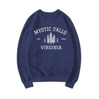 Mystic Falls Virginia Sweatshirt Vampire Fan Sweater Salvatore Brothers Hoodie Unisex Long Sleeve Sweatshirts Casual Pullovers SS69