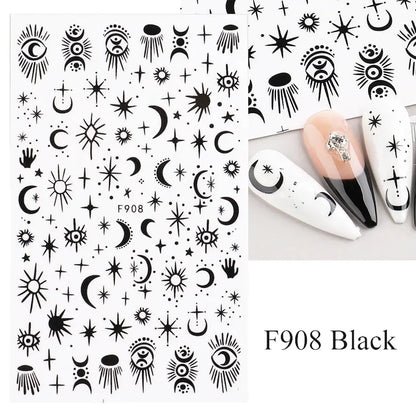 Nail Stickers Gothic Design SS69 7.69 F908 Black