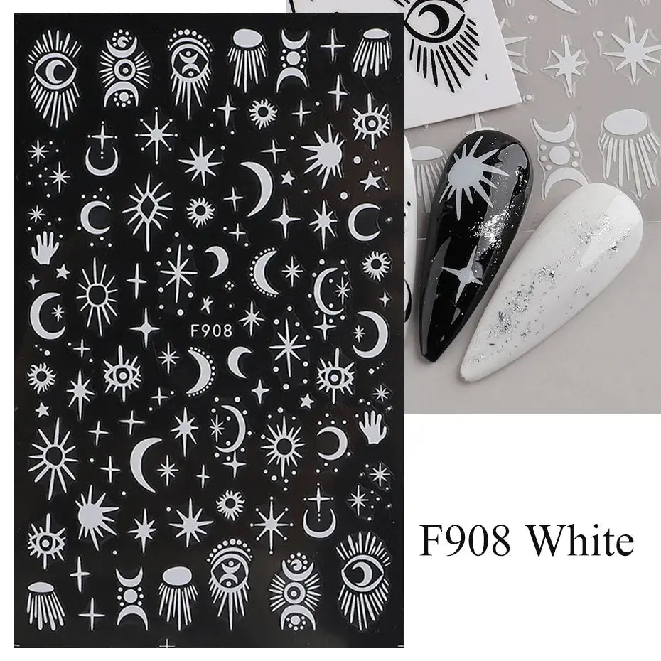 Nail Stickers Gothic Design SS69 7.69 F908 White