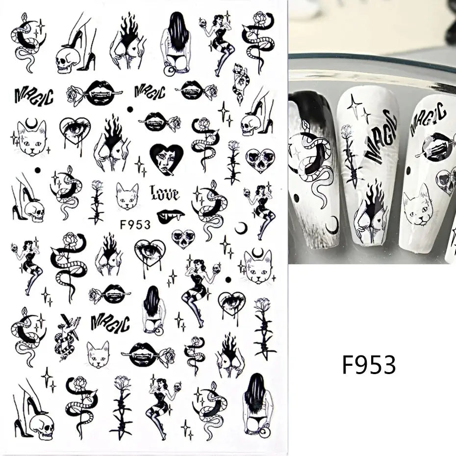 Nail Stickers Gothic Design SS69 7.69 F953