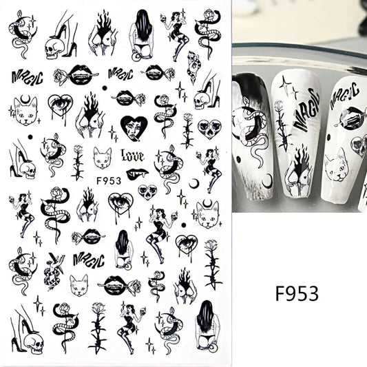 Nail Stickers Gothic Design SS69 7.69 F953