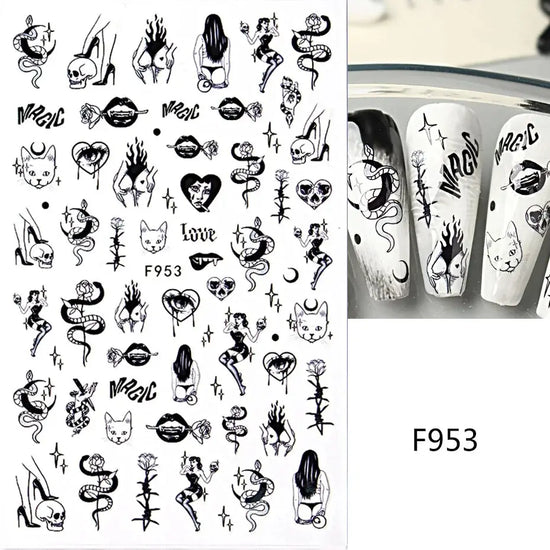 Nail Stickers Gothic Design SS69 7.69 F953
