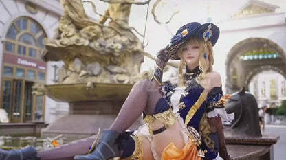 Navia Cosplay Shoes Anime Chinese Style Halloween for Genshin Impact Women Game - SS69