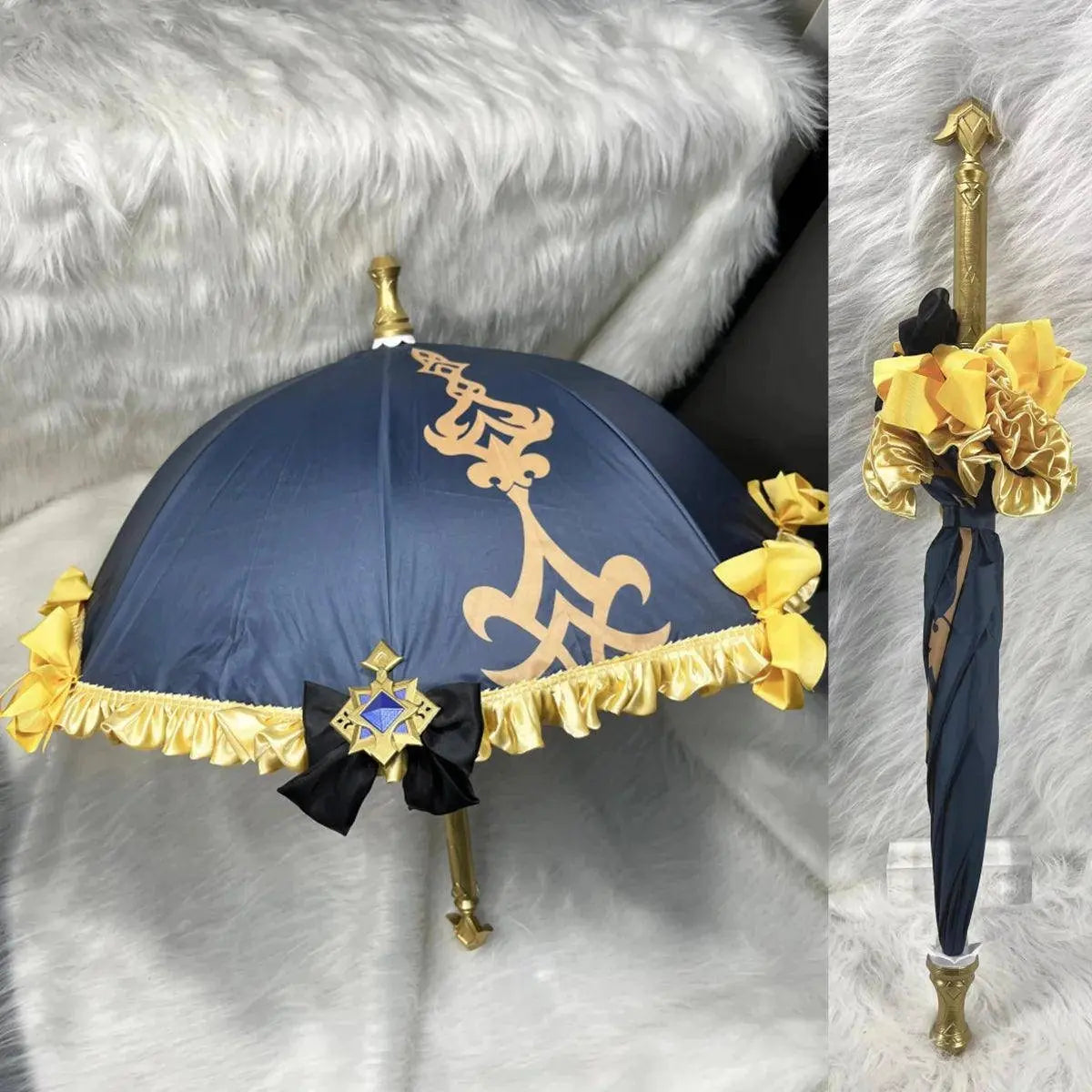 Navia Umbrella Cosplay Props Costume Anime figures Accessory Staff Model Gear Genshin Impact Halloween Glasses - SS69