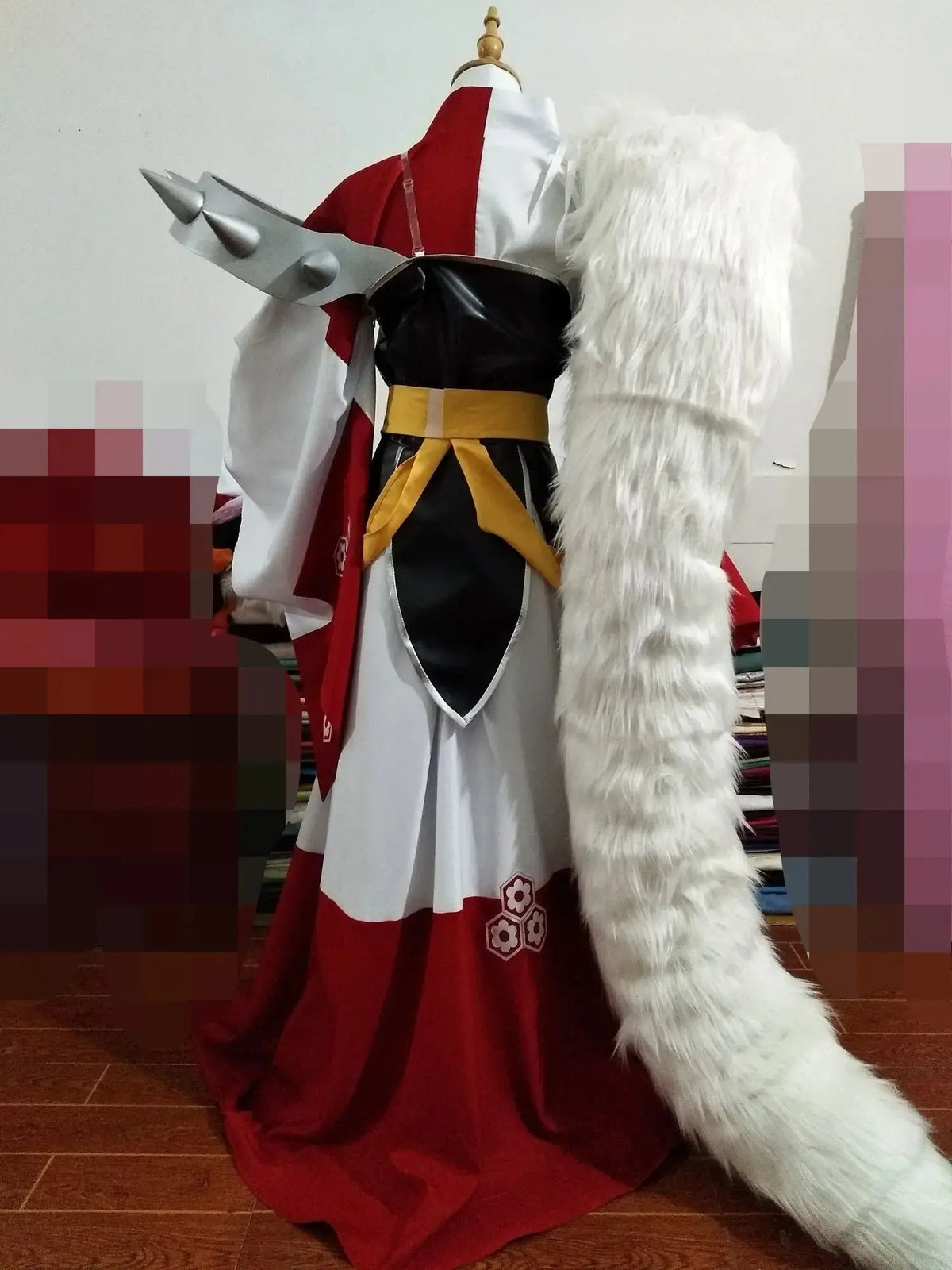 New Anime Inuyashang Cosplay Costume Sesshoumarung Carnival Halloween Arthur Curry Fancy Kimono Big Tail Custom Made SS69