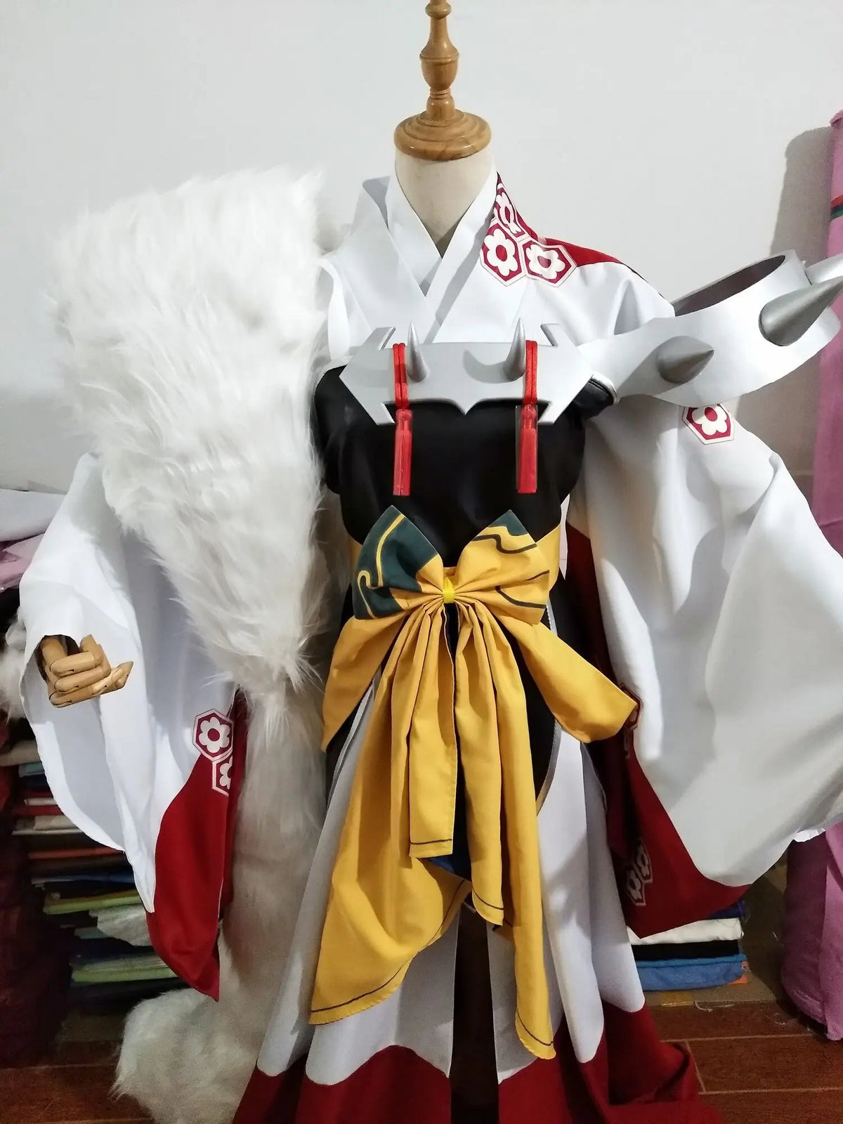 New Anime Inuyashang Cosplay Costume Sesshoumarung Carnival Halloween Arthur Curry Fancy Kimono Big Tail Custom Made SS69