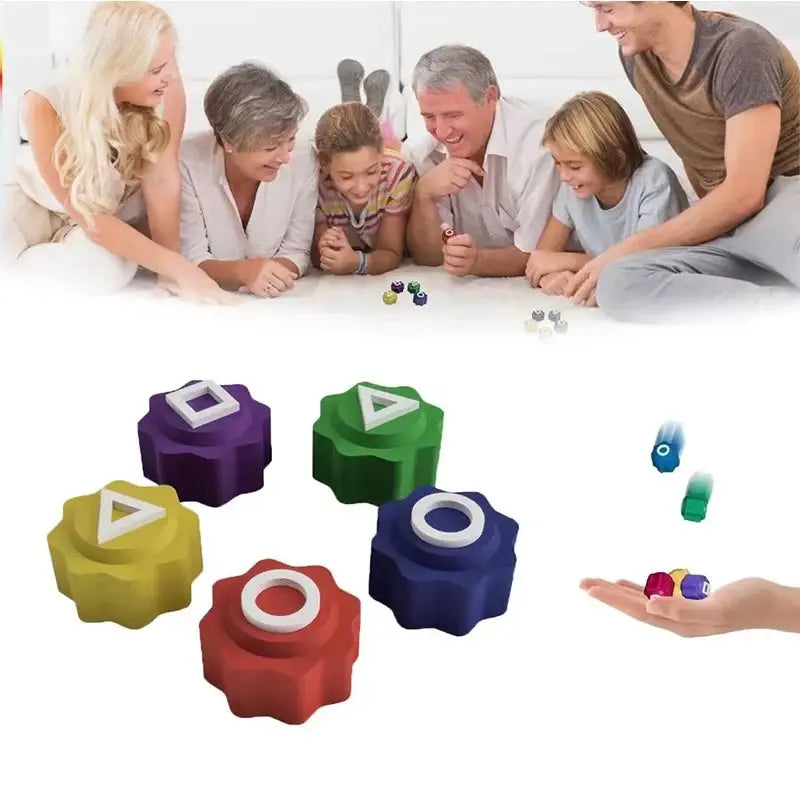 New Calamari Game Dice Party Game Props Square Circle Triangle Printing Bar Games Party Props Korean Film Squid Play Games SS69