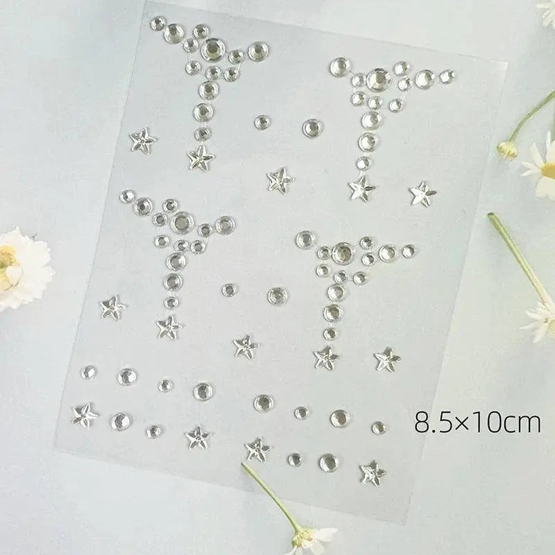 New Diy Eyes Face Self Adhesive Makeup Temporary Tattoo Beauty Diamonds Jewels Stickers Festival Body Art Decor Nail Diamond SS69