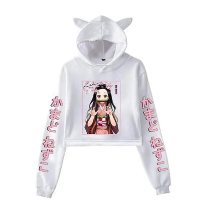 New Fashion Women Girl Hoodie Kamado Nezuko Long Sleeve Cat Ear - SS69