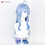 New Ganyu Cosplay Wig Ganyu 90cm Long Blue Gradient Wigs With Bangs Trimmed Heat Resistant Synthetic Hair Cute Wigs + Wig Cap - SS69