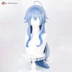 New Ganyu Cosplay Wig Ganyu 90cm Long Blue Gradient Wigs With Bangs Trimmed Heat Resistant Synthetic Hair Cute Wigs + Wig Cap - SS69