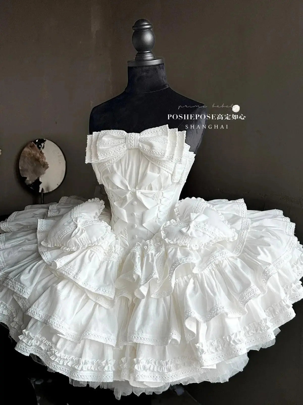 New Girls Birthday Lolita Dress 2025 Spring and Summer Women's Tube Top Satin Bowknot Slim Pettiskirt Short Mini Party Dress - SS69