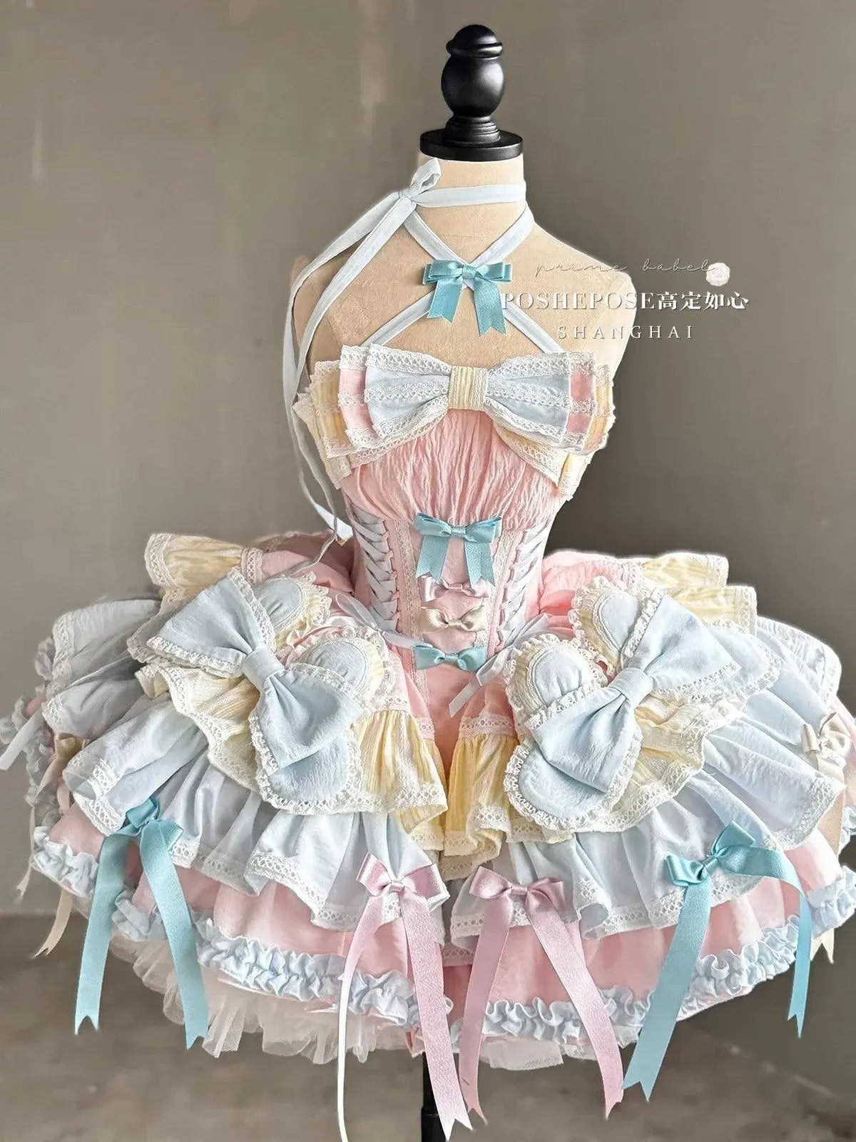 New Girls Birthday Lolita Dress 2025 Spring and Summer Women's Tube Top Satin Bowknot Slim Pettiskirt Short Mini Party Dress - SS69