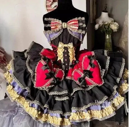 New Girls Birthday Lolita Dress 2025 Spring and Summer Women's Tube Top Satin Bowknot Slim Pettiskirt Short Mini Party Dress - SS69