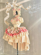 New Girls Birthday Lolita Dress 2025 Spring and Summer Women's Tube Top Satin Bowknot Slim Pettiskirt Short Mini Party Dress SS69