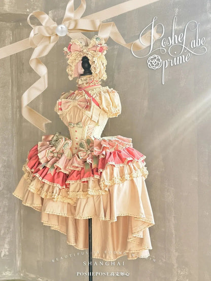 New Girls Birthday Lolita Dress 2025 Spring and Summer Women's Tube Top Satin Bowknot Slim Pettiskirt Short Mini Party Dress SS69