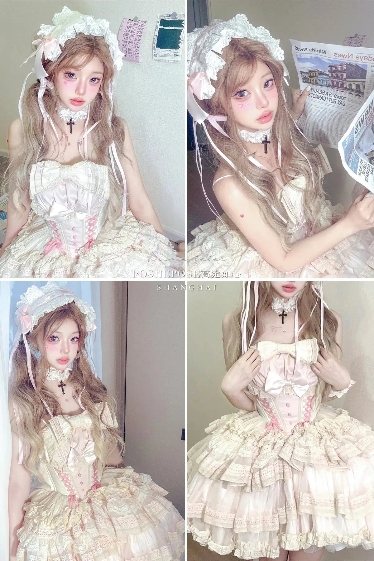 New Girls Birthday Lolita Dress 2025 Spring and Summer Women's Tube Top Satin Bowknot Slim Pettiskirt Short Mini Party Dress SS69