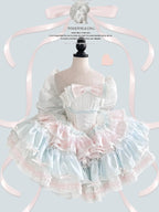 New Girls Birthday Lolita Dress 2025 Spring and Summer Women's Tube Top Satin Bowknot Slim Pettiskirt Short Mini Party Dress SS69
