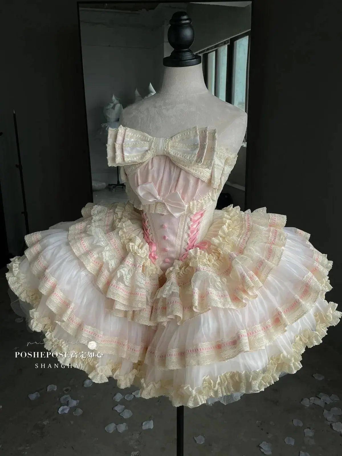 New Girls Birthday Lolita Dress 2025 Spring and Summer Women's Tube Top Satin Bowknot Slim Pettiskirt Short Mini Party Dress SS69