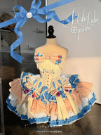 New Girls Birthday Lolita Dress 2025 Spring and Summer Women's Tube Top Satin Bowknot Slim Pettiskirt Short Mini Party Dress SS69