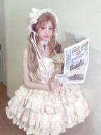 New Girls Birthday Lolita Dress 2025 Spring and Summer Women's Tube Top Satin Bowknot Slim Pettiskirt Short Mini Party Dress SS69