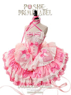 New Girls Birthday Lolita Dress 2025 Spring and Summer Women's Tube Top Satin Bowknot Slim Pettiskirt Short Mini Party Dress SS69
