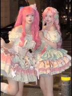 New Girls Birthday Lolita Dress 2025 Spring and Summer Women's Tube Top Satin Bowknot Slim Pettiskirt Short Mini Party Dress SS69