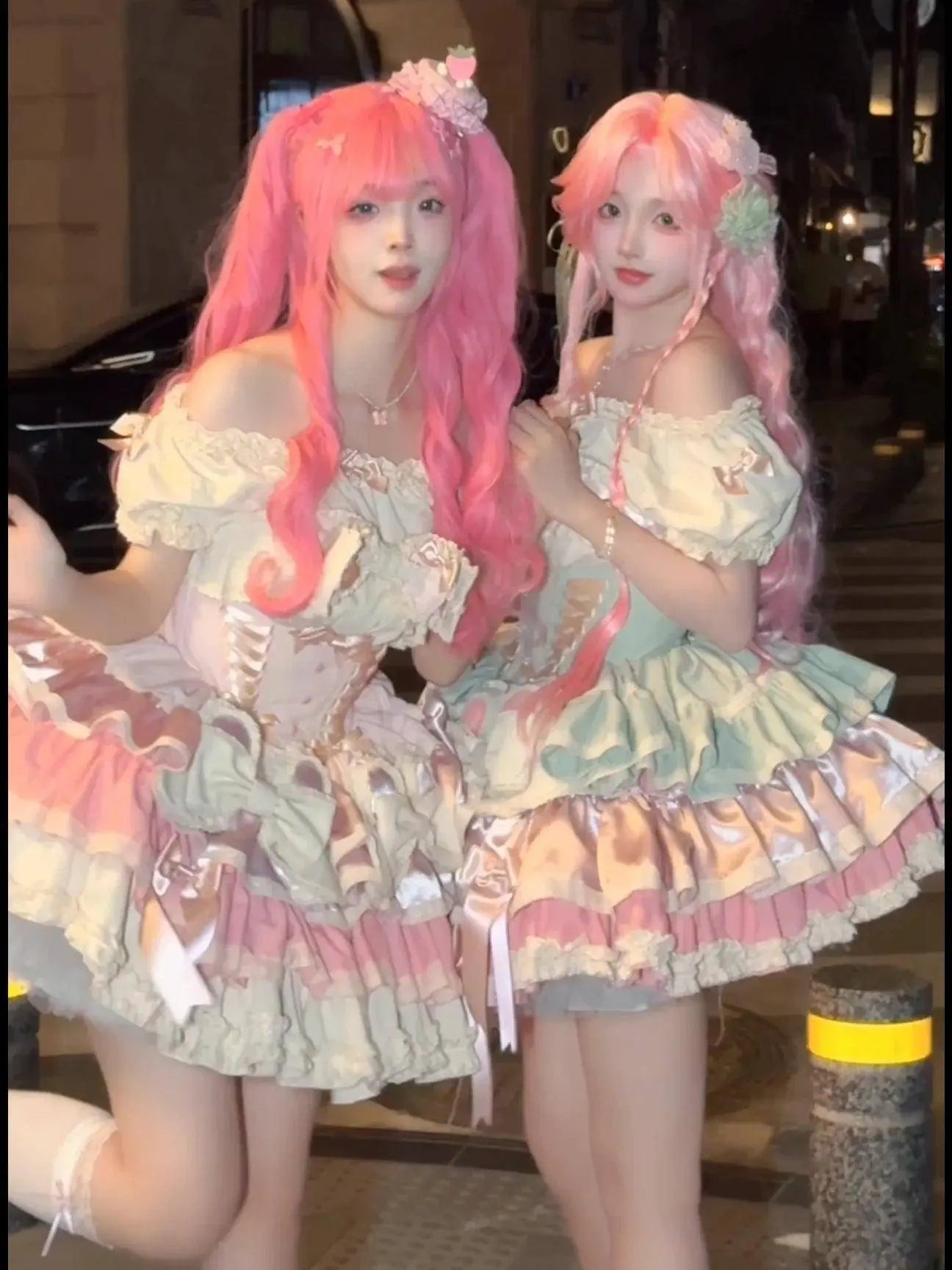 New Girls Birthday Lolita Dress 2025 Spring and Summer Women's Tube Top Satin Bowknot Slim Pettiskirt Short Mini Party Dress SS69