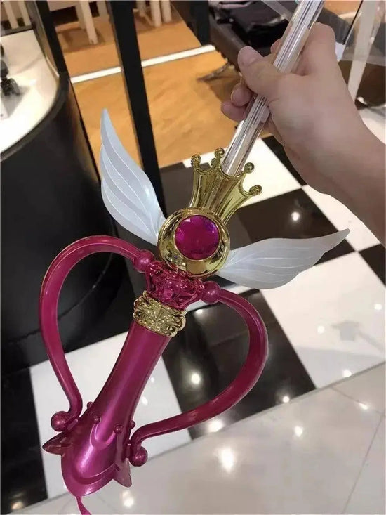 New Sailor Magic Moon Stick Umbrella Transparent Sailormoon Paraguas for Women Girls Luminous Umbrellas Rain Gear Kids Gifts SS69